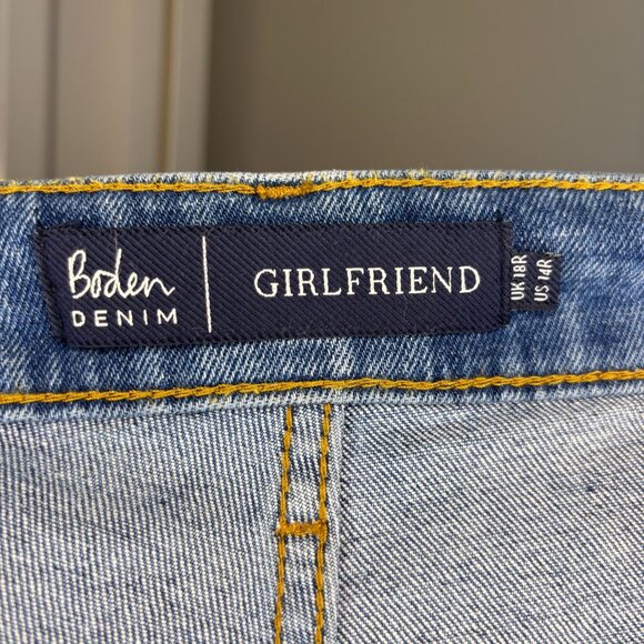 BODEN DENIM Girlfriend Jeans Womens 14R 5-Pocket Design Denim Stretch Tapered - Picture 6 of 6